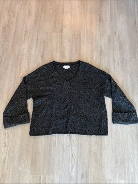 Anthropologie Oversized Grey Wool Sweater Small